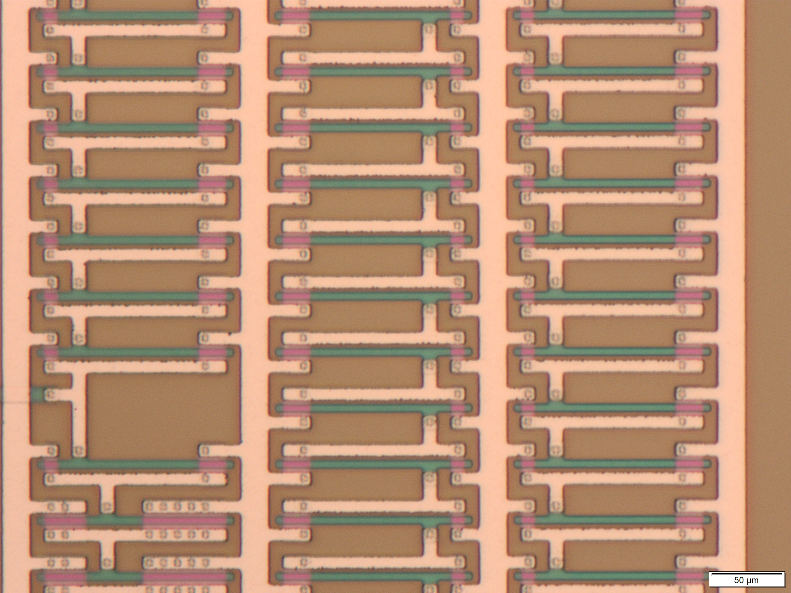 Transistors after resist strip